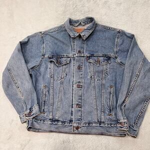 Levi’s Vintage Denim Jeans Jacket Bomber men's size medium 1995 USA